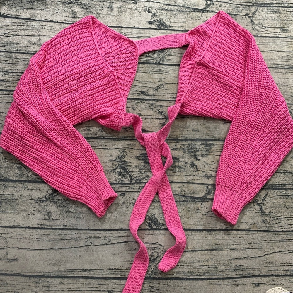 Double Standard One Size Japan Tie Front Shrug Cardigan‎ Bolero Designer